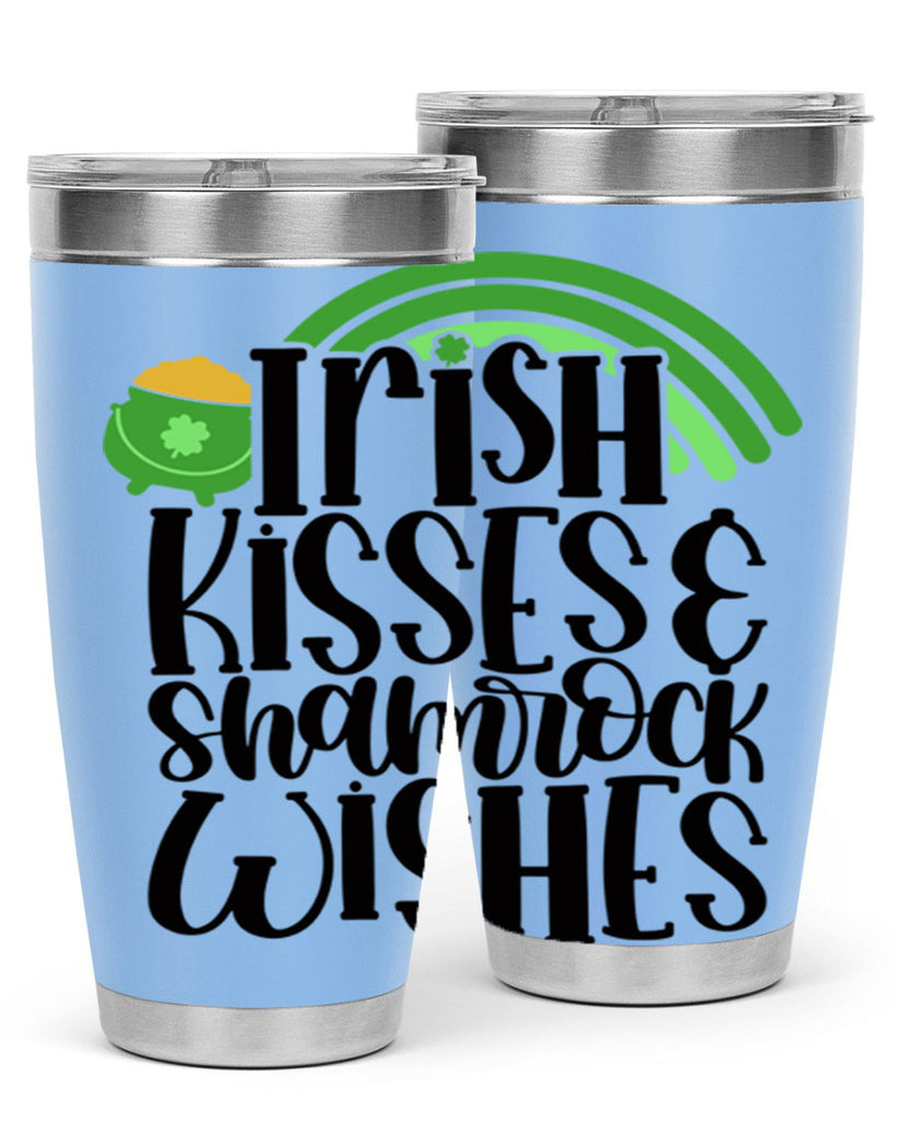 Irish Kisses Shamrock Wishes Style 80#- St Patricks Day- Tumbler