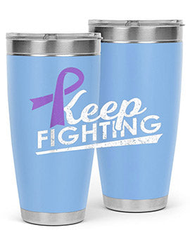 Keep Fighting Alzheimers Epilepsy Warrior Awareness Ribbon 189#- alzheimers- Tumbler