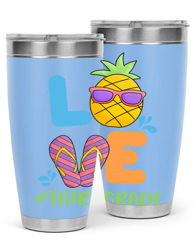 LOVE 3rd Grade Summer Pineapple 17#- 3rd grade- Tumbler