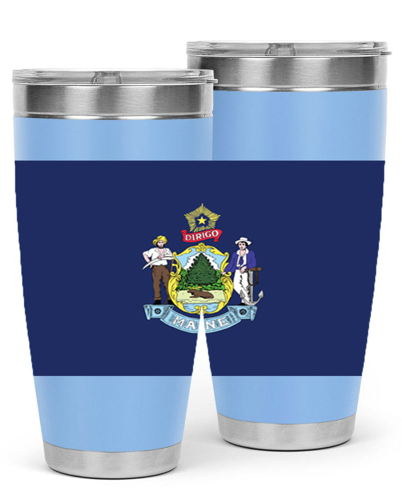 Maine 33#- Us Flags- Tumbler