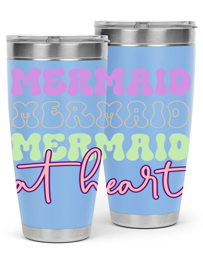 Mermaid At Heart 394#- mermaid- Tumbler