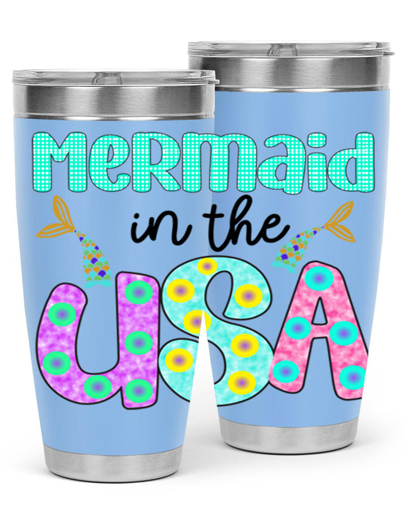 Mermaid In The Usa 421#- mermaid- Tumbler