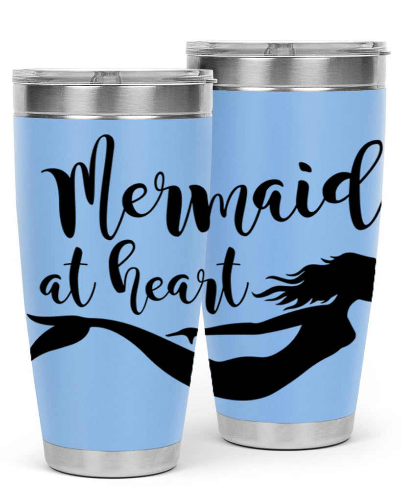 Mermaid at heart 395#- mermaid- Tumbler