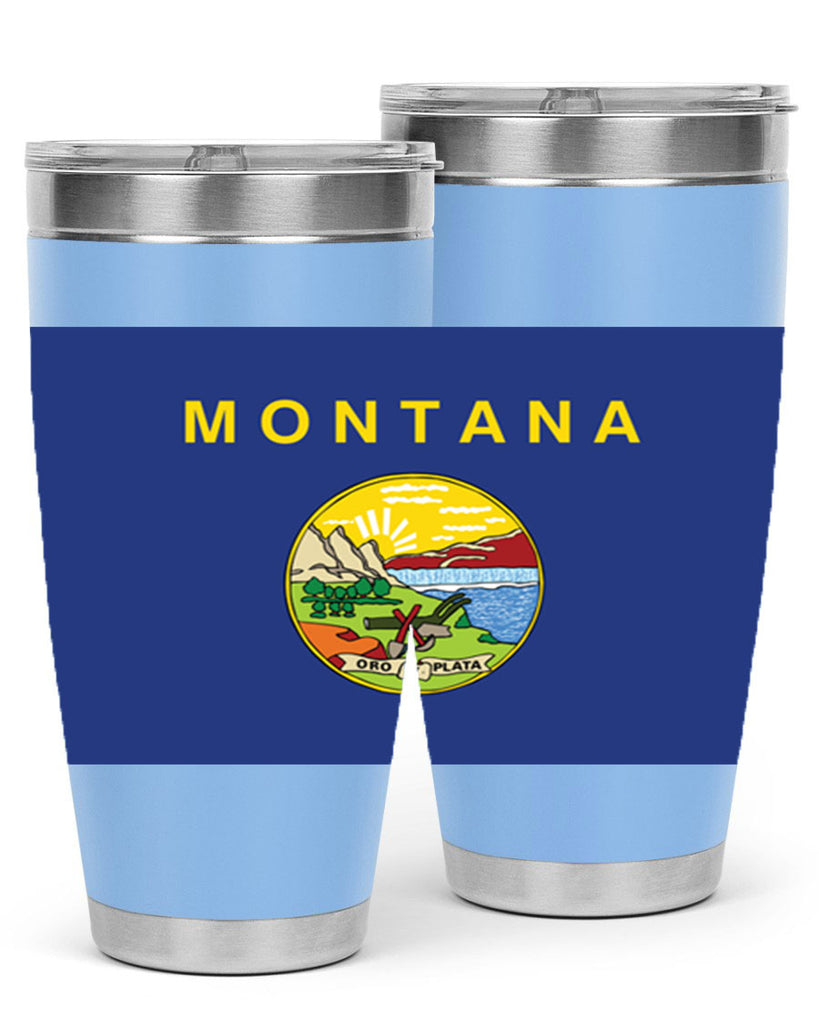 Montana 26#- Us Flags- Tumbler