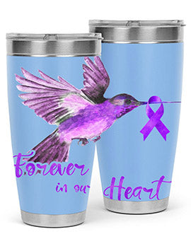 No One Figh Alone Ribbon Alzheimer 201#- alzheimers- Tumbler