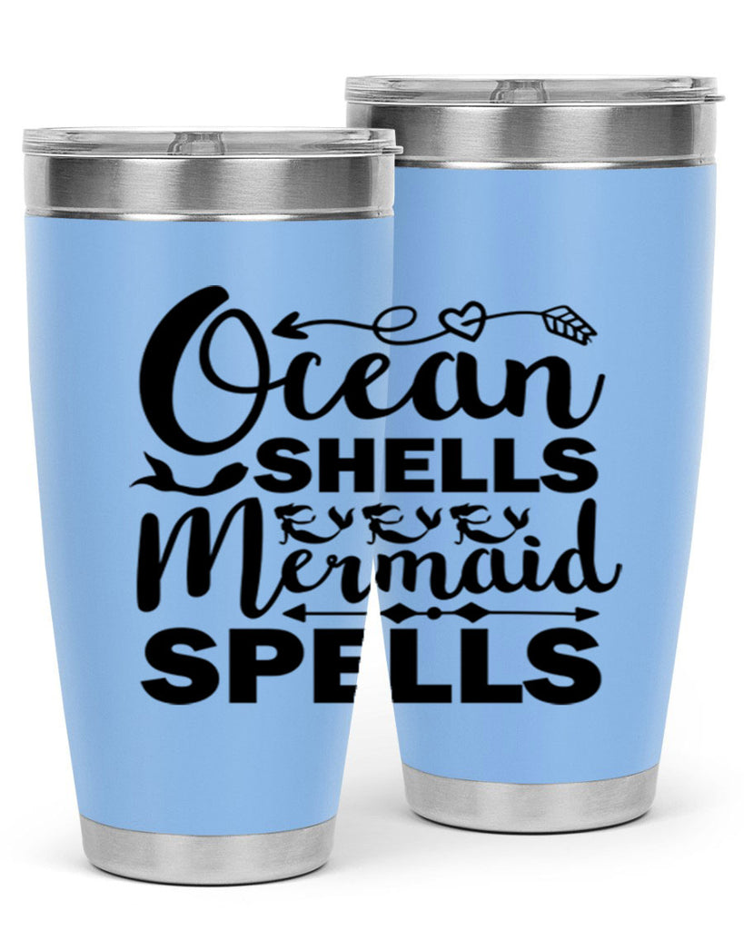 Ocean Shells Mermaid Spells 521#- mermaid- Tumbler