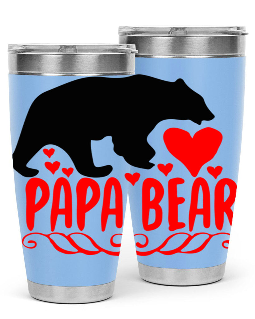 Papa bear 22#- grandpa - papa- Tumbler