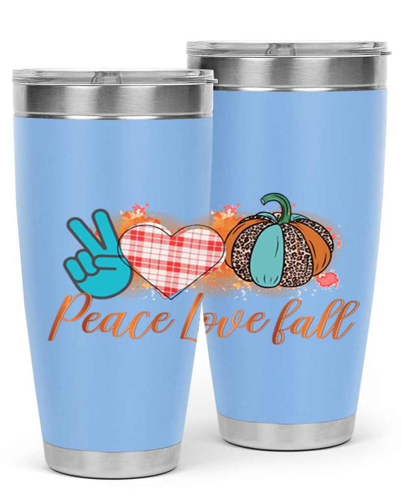 Peace Love Fall 466#- fall- Tumbler