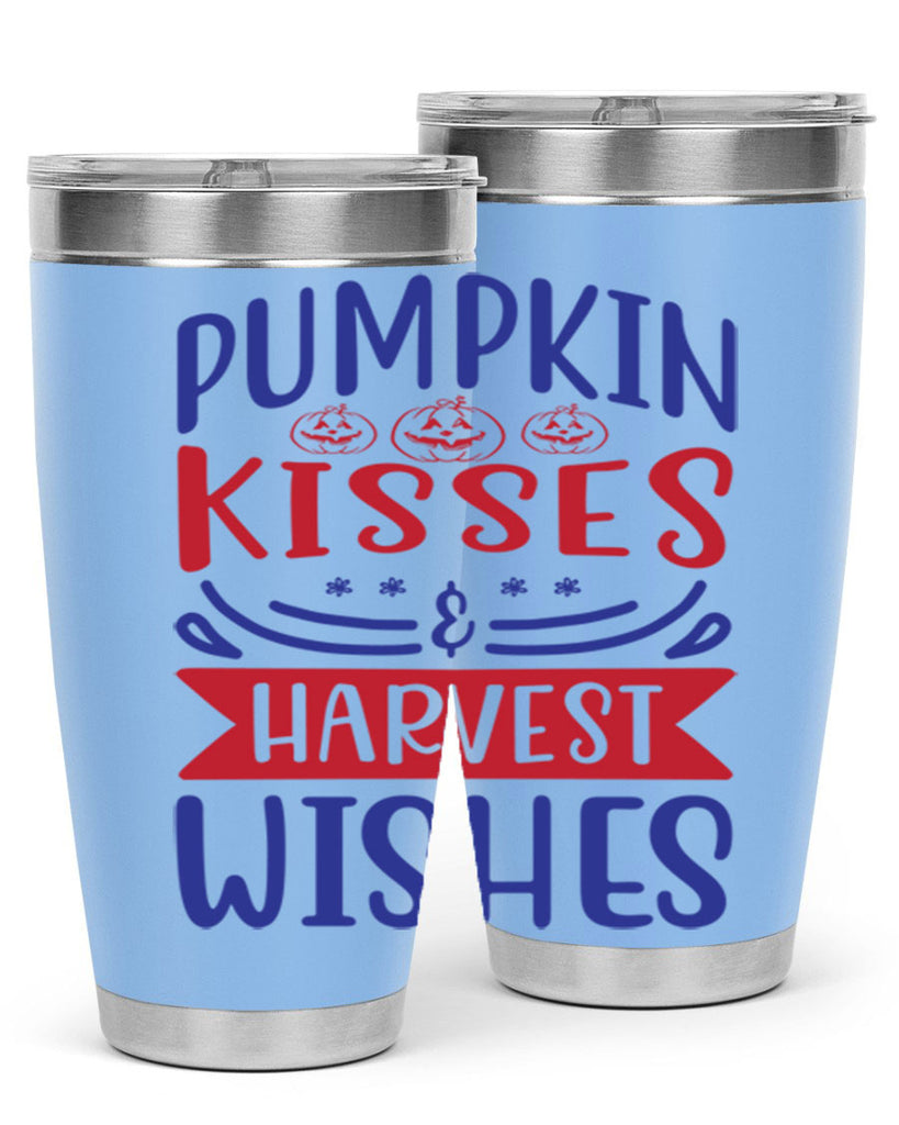 Pumpkin Kisses Harvest Wishes 522#- fall- Tumbler