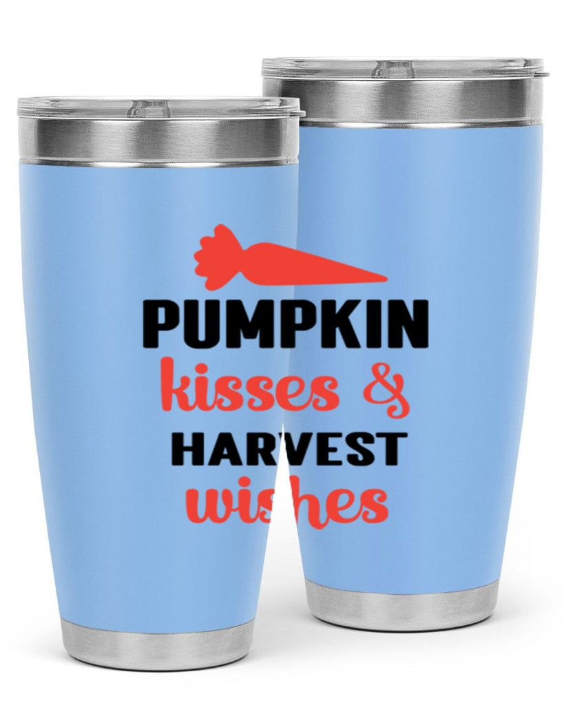Pumpkin kisses harvest wishes 524#- fall- Tumbler