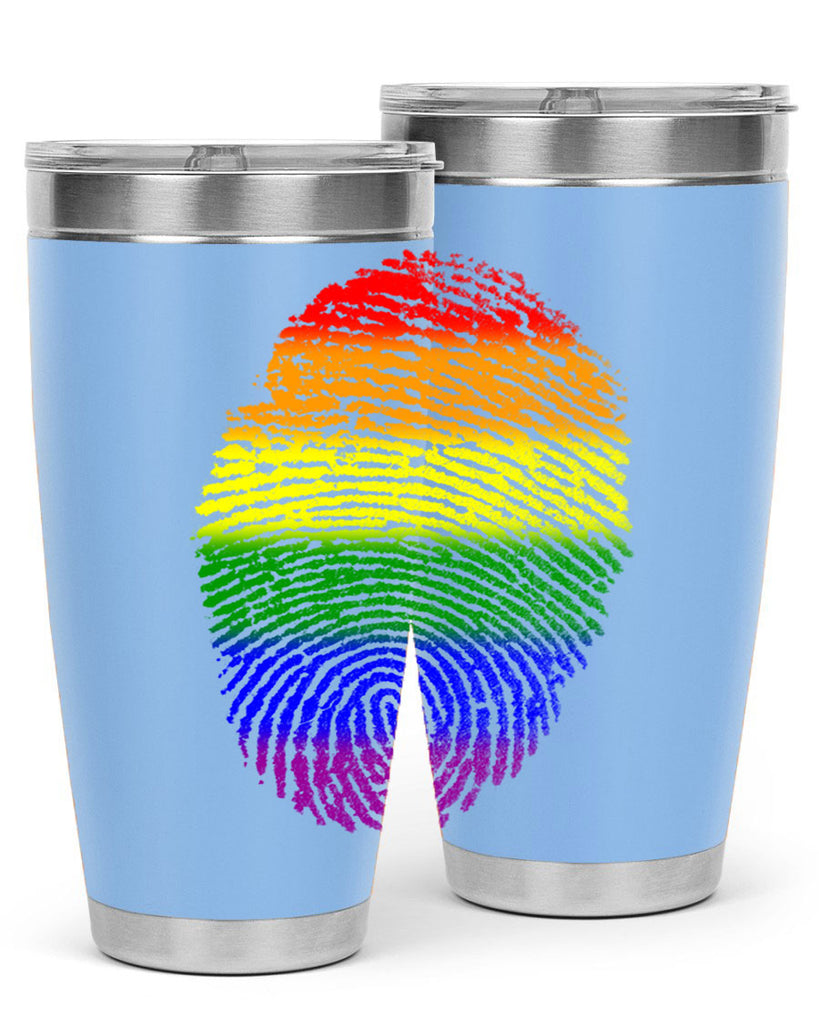 Rainbow Finger print 10#- lgbt- Tumbler