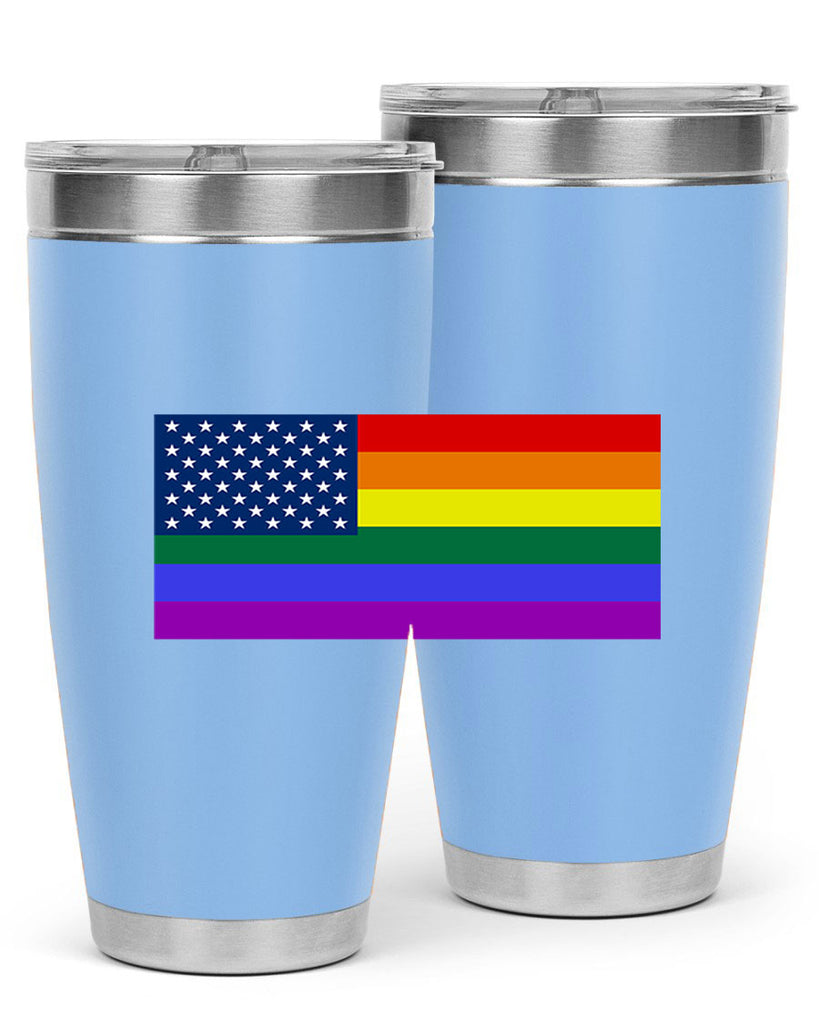 Rainbow american flag 11#- lgbt- Tumbler