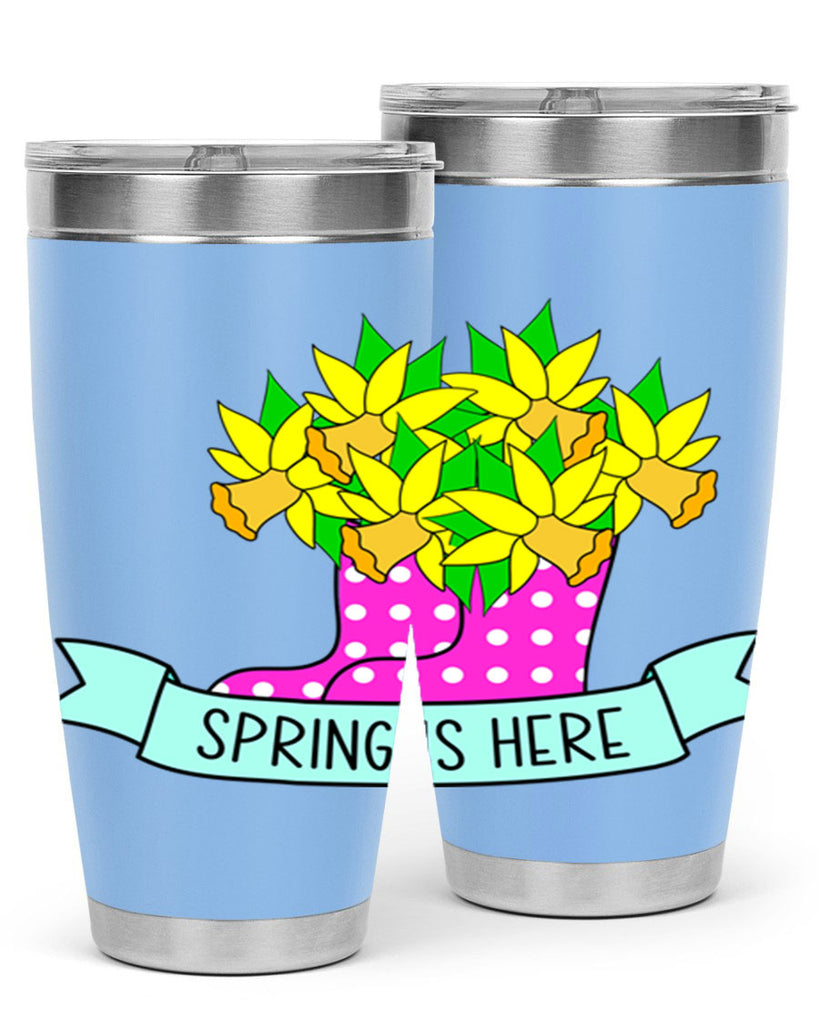 Spring is here daffodil rainboots442#- spring- Tumbler
