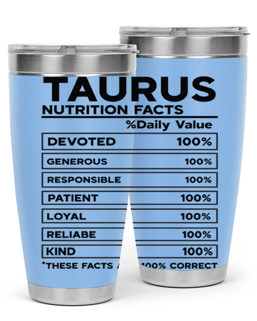 Taurus Nutrition Facts 490#- zodiac- Tumbler