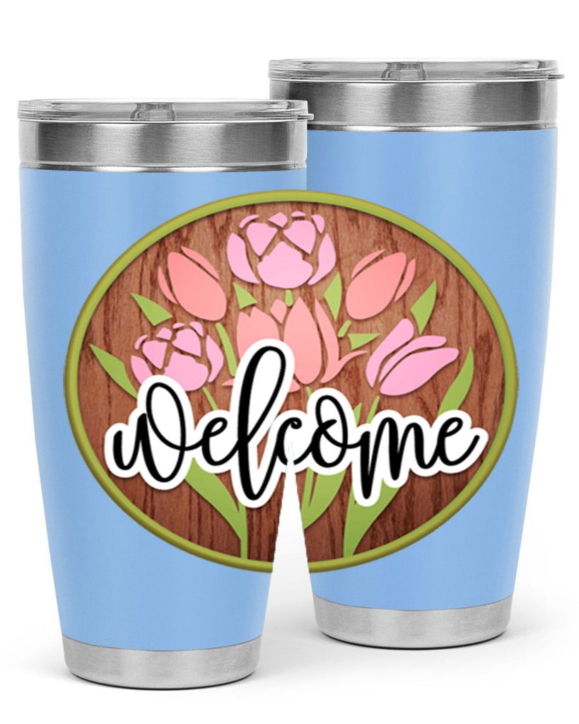 Welcome flowers bouquet Mockup570#- spring- Tumbler