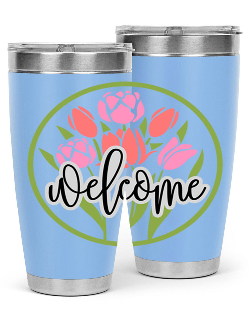 Welcome flowers bouquet571#- spring- Tumbler