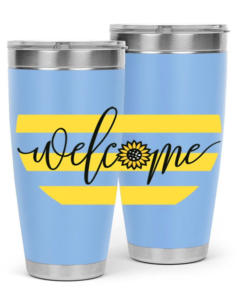 Welcome with sunflower592#- spring- Tumbler