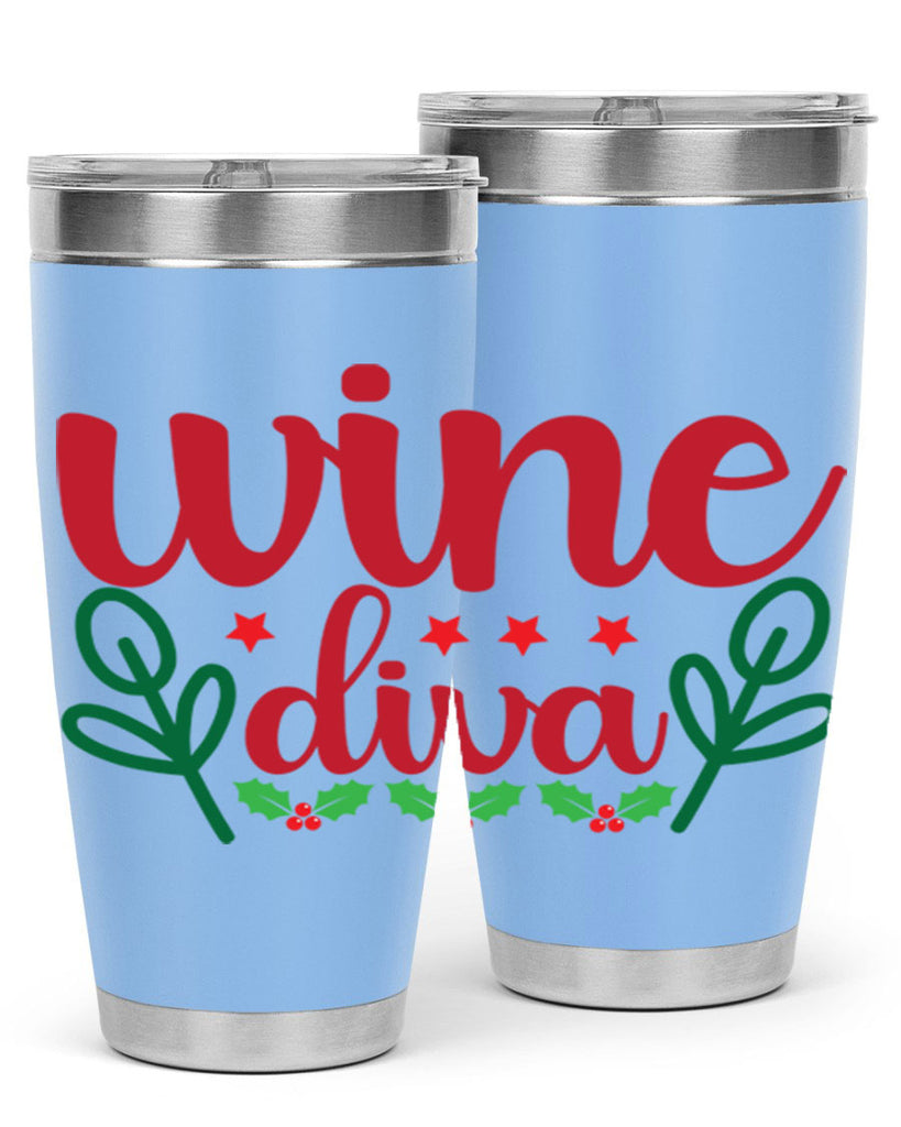 Wine Diva 482#- winter- Tumbler