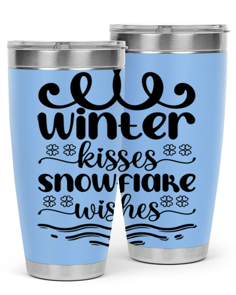 Winter Kisses Snowflake Wishes 562#- winter- Tumbler