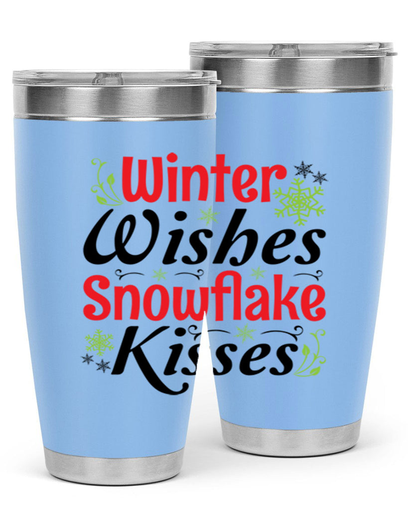 Winter Wishes Snowflake Kisses 568#- winter- Tumbler