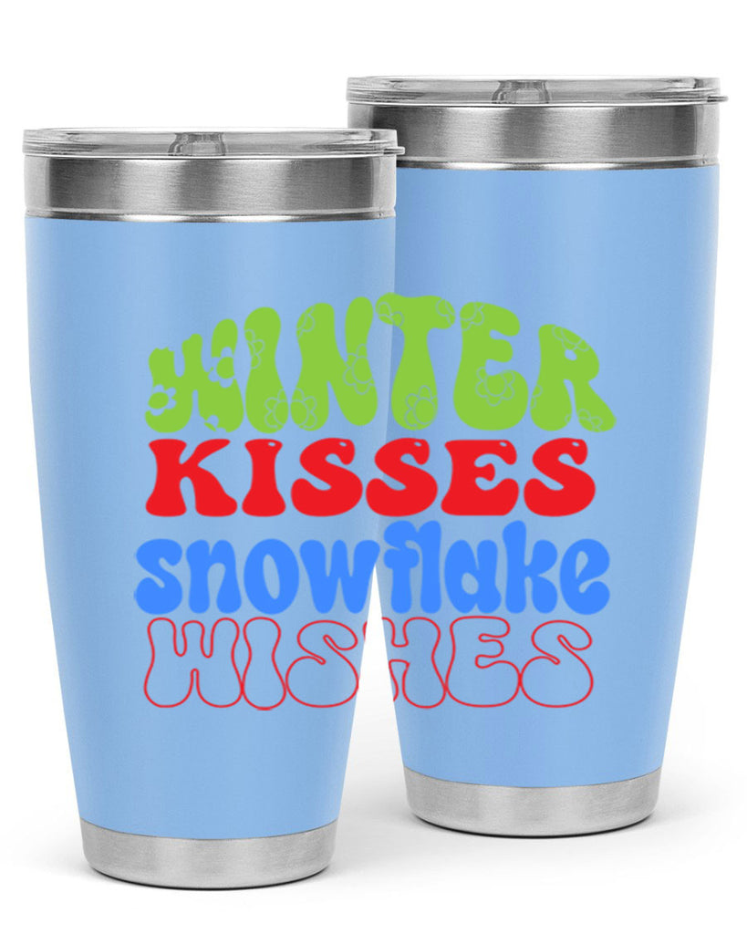 Winter kisses snowflake wishes 520#- winter- Tumbler