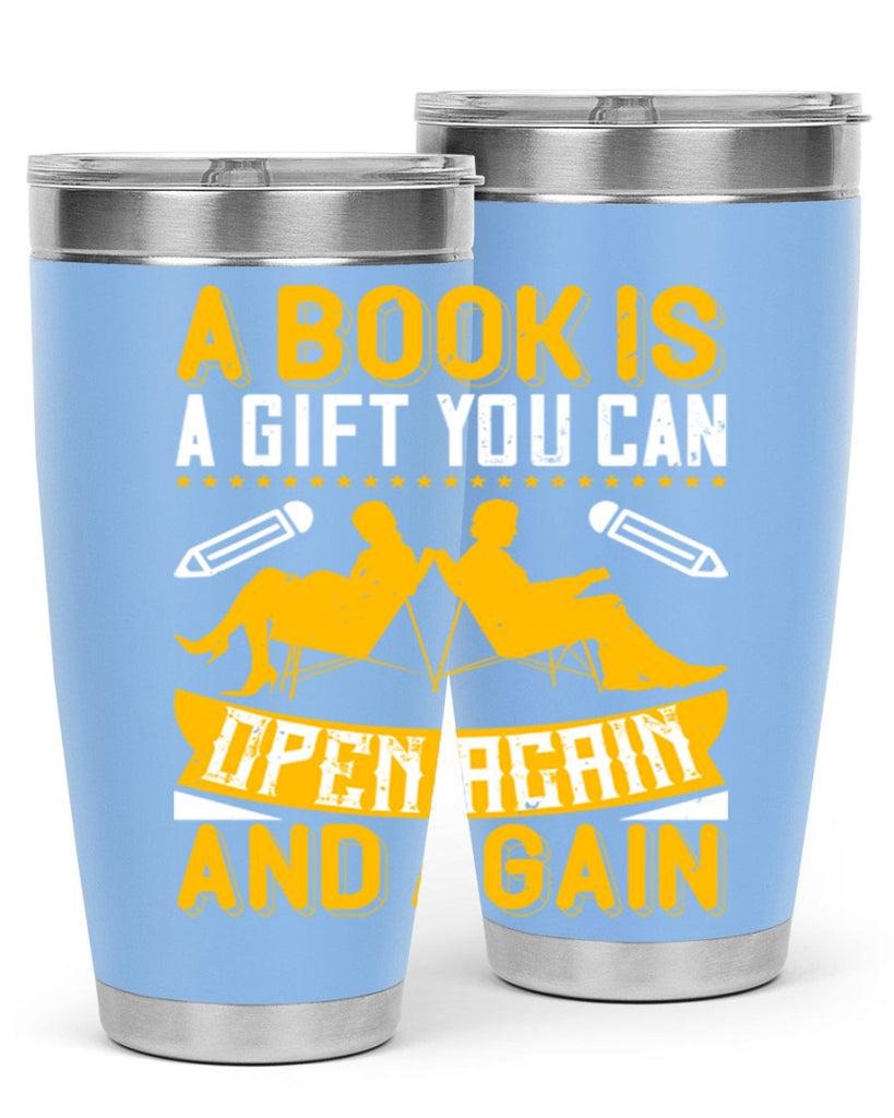 a book is a gift you can open again and again 80#- reading- Tumbler