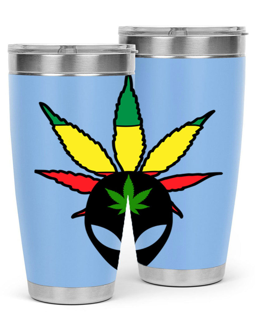 alien cannabis 10#- marijuana- Tumbler