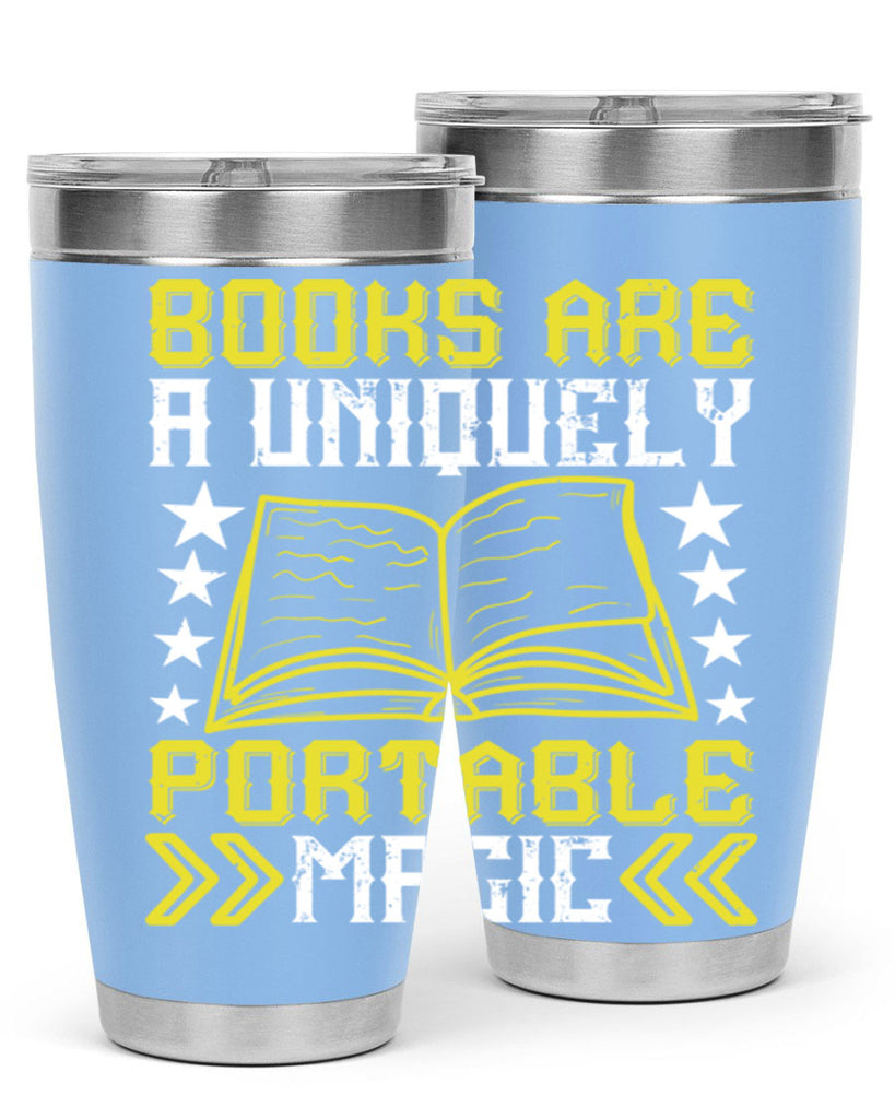 books are a uniquely portable magic 75#- reading- Tumbler