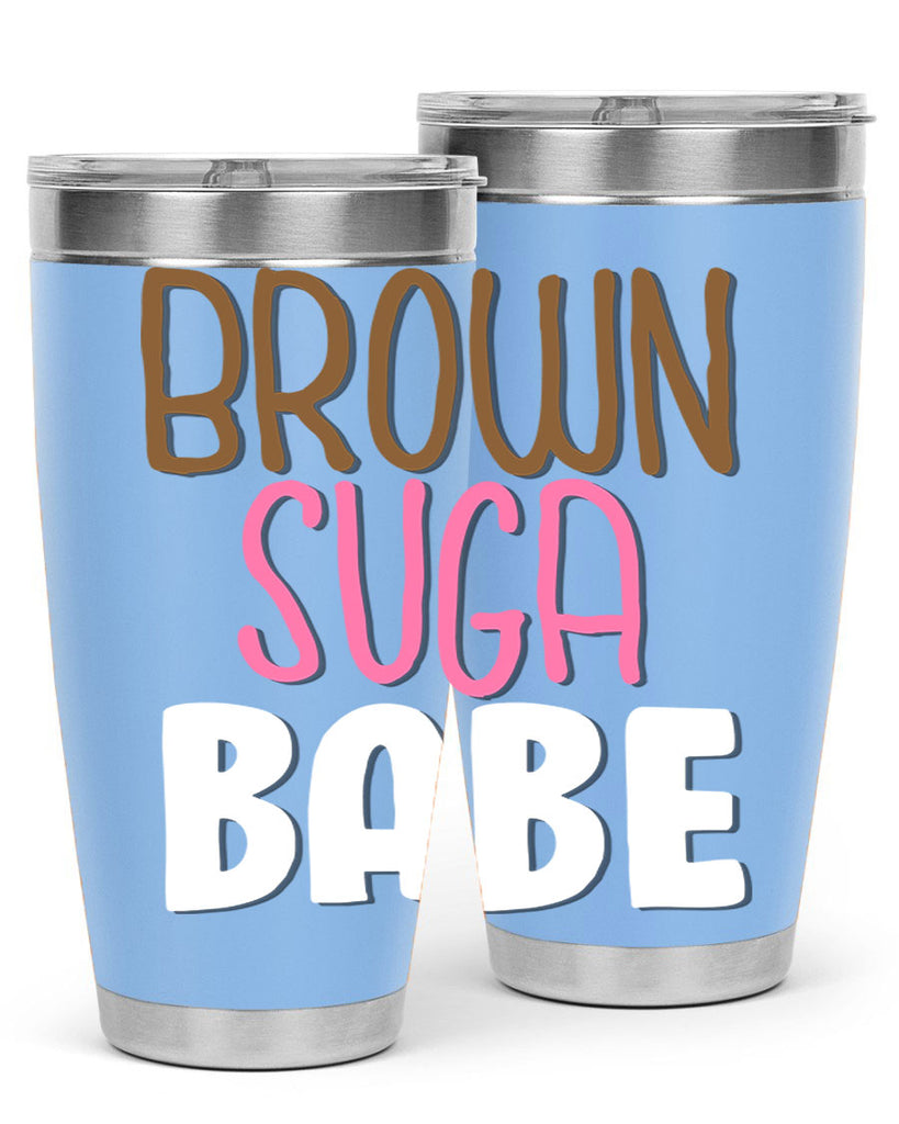 brown suga babe 190#- black words phrases- Cotton Tank