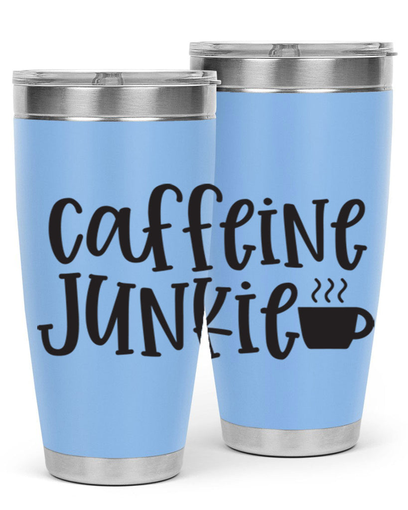 caffeine junkie 412#- mom- Tumbler