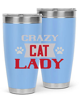 crazy cat lady Style 44#- cat- Tumbler
