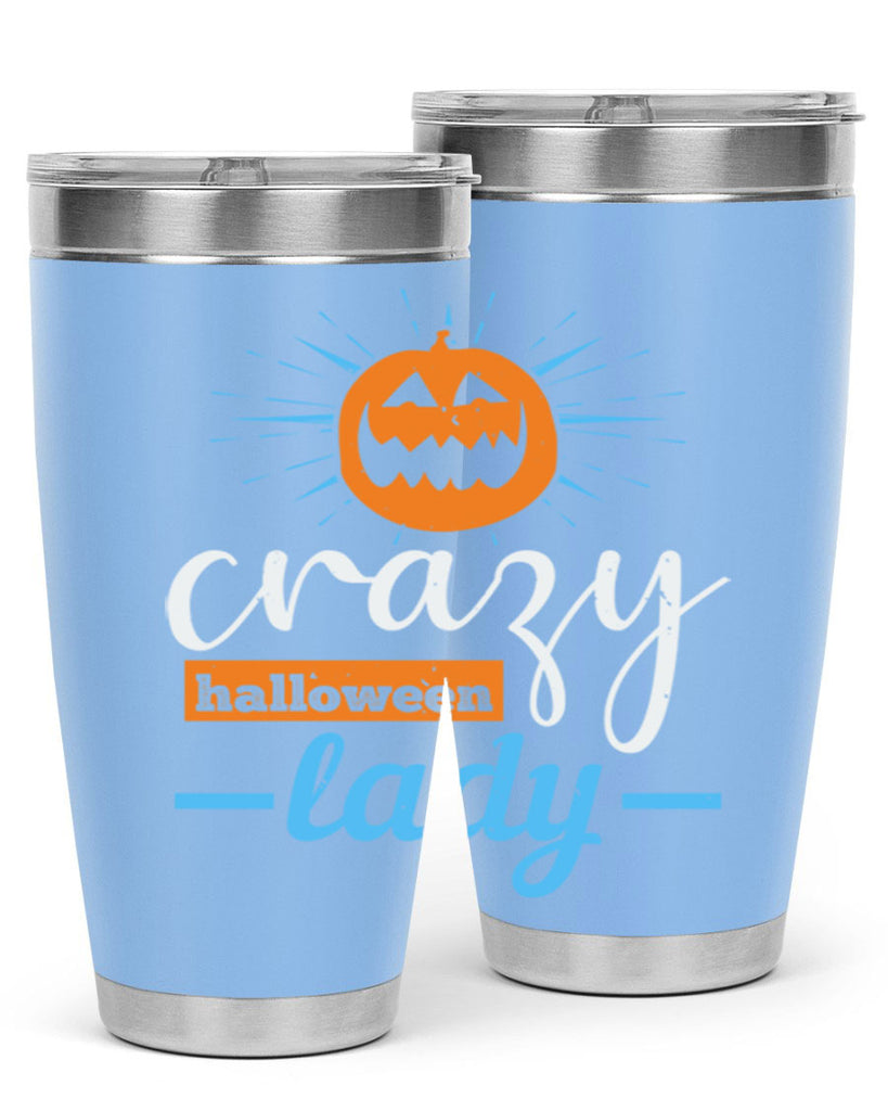 crazy halloween lady 118#- halloween- Tumbler