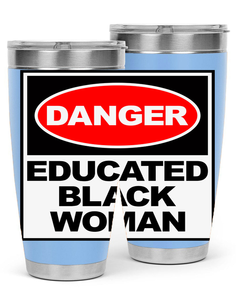 danger educated black  woman 176#- black words phrases- Cotton Tank