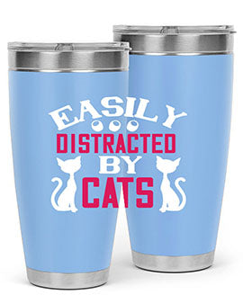 easily distracted by cats Style 46#- cat- Tumbler