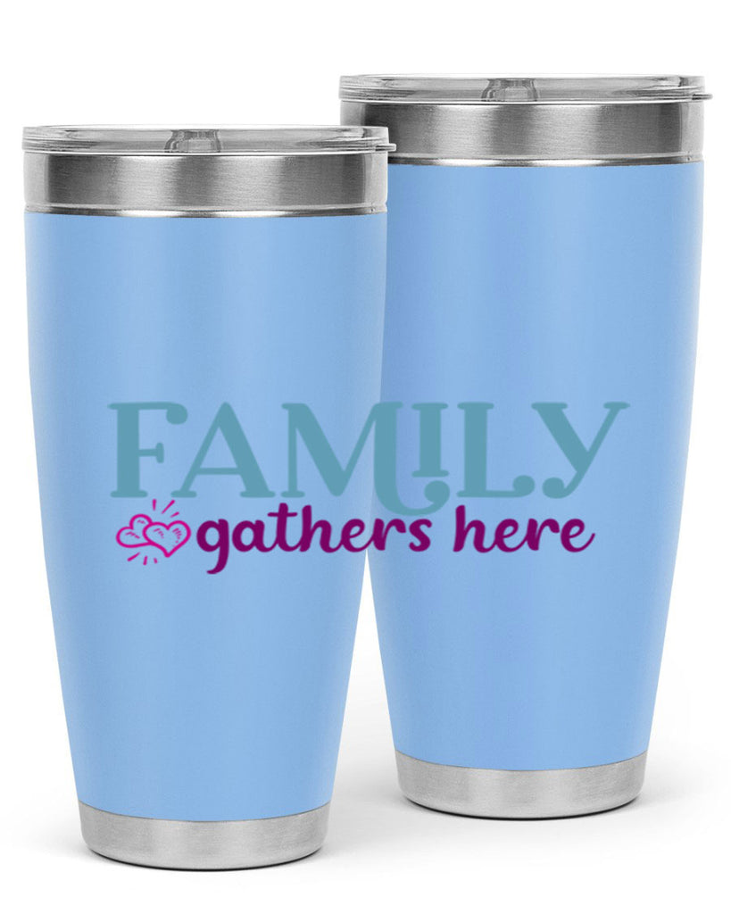 family gathers here 40#- family- Tumbler