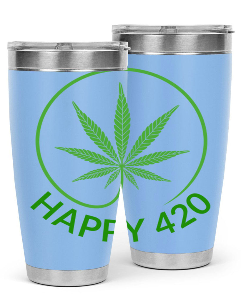 happy 420 100#- marijuana- Tumbler