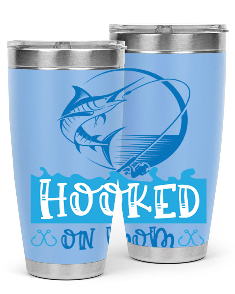 hooked on mom 217#- fishing- Tumbler