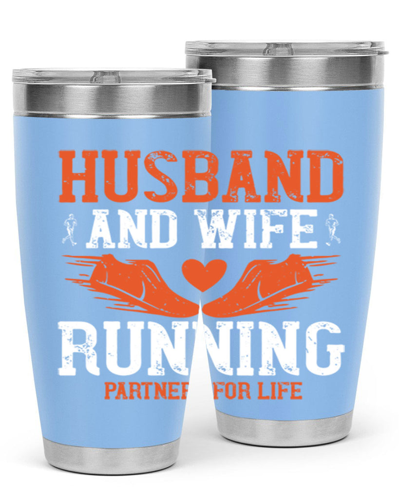 husband and wife running partners for life 41#- running- Tumbler