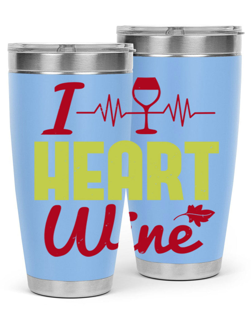 i heart wine 211#- wine- Tumbler