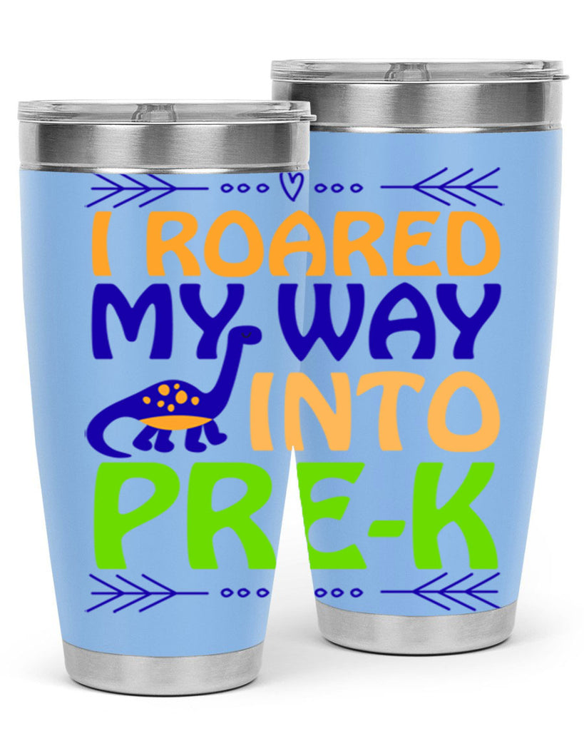 i roared my way into prek 20#- mardi gras- Tumbler