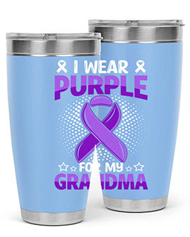 i wear purple for grandma 171#- alzheimers- Tumbler