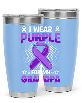 i wear purple for grandpa 172#- alzheimers- Tumbler