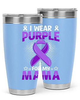 i wear purple for mama 173#- alzheimers- Tumbler