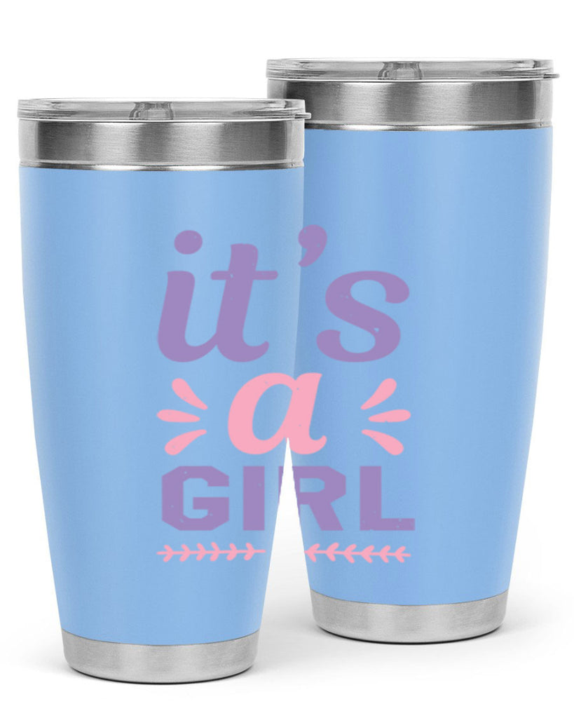 its a girl Style 32#- baby shower- tumbler