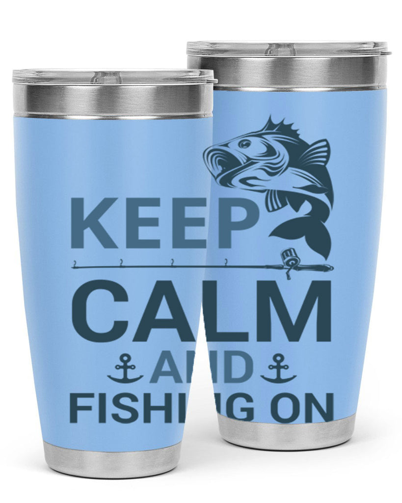 keep calm 65#- fishing- Tumbler