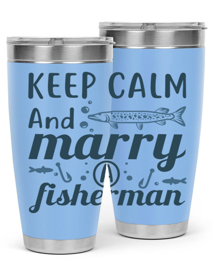 keep calm and merry 66#- fishing- Tumbler