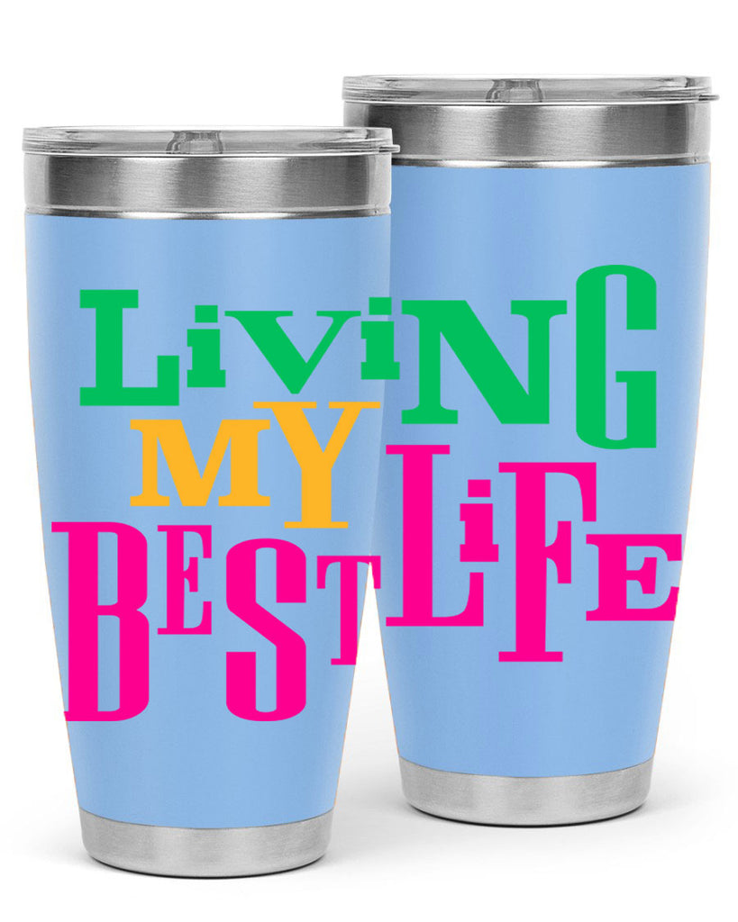 living my best life 96#- black words phrases- Cotton Tank
