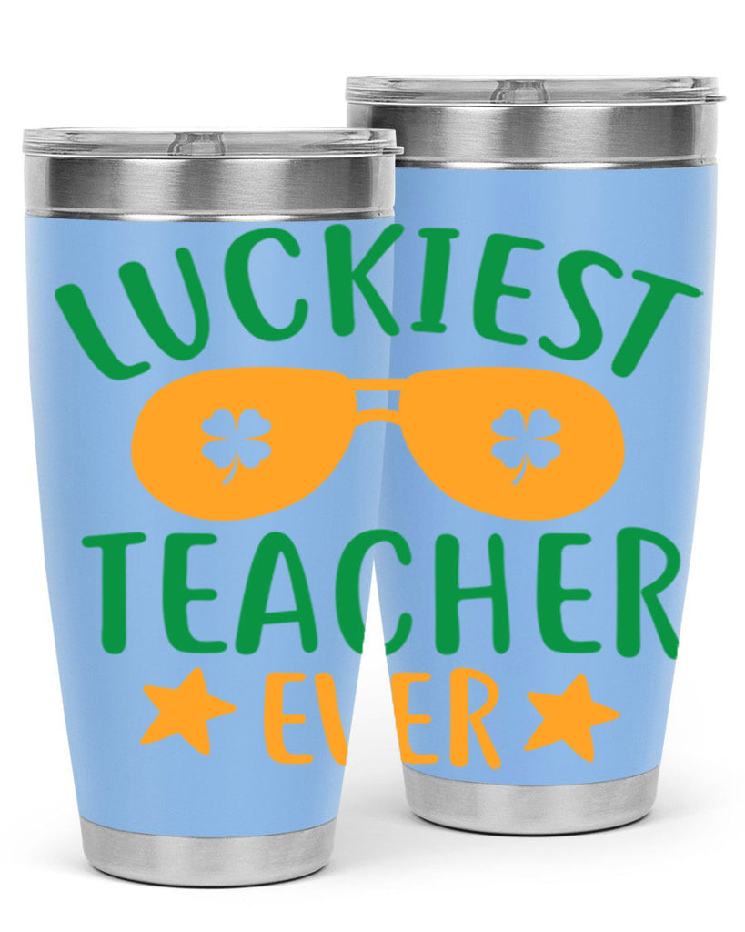 luckiest teacher ever 13#- mardi gras- Tumbler