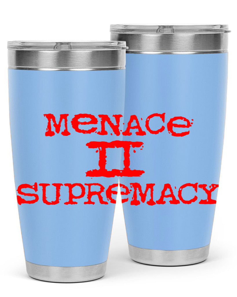 menace to supremacy 69#- black words phrases- Cotton Tank