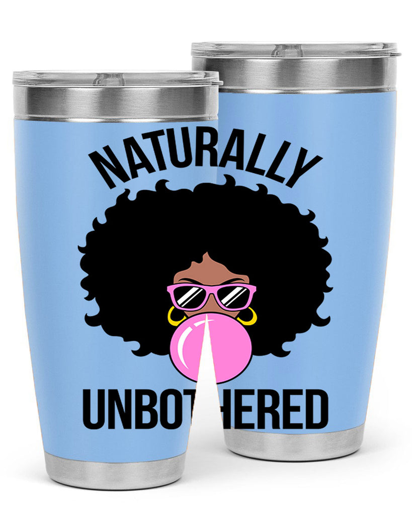 naturally unbothered afro woman 64#- black words phrases- Cotton Tank